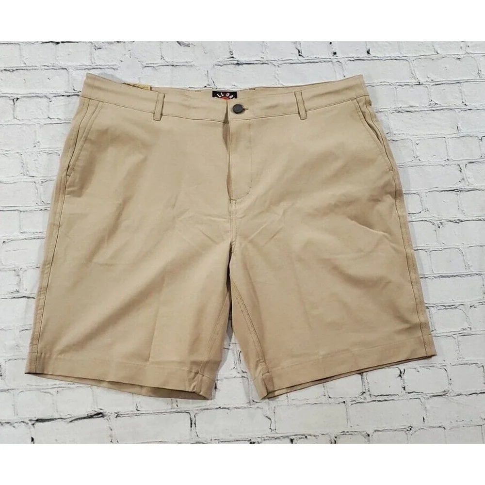 Faherty Belt Loop All Day Shorts Water Repellant Khaki MENS SIZE 40